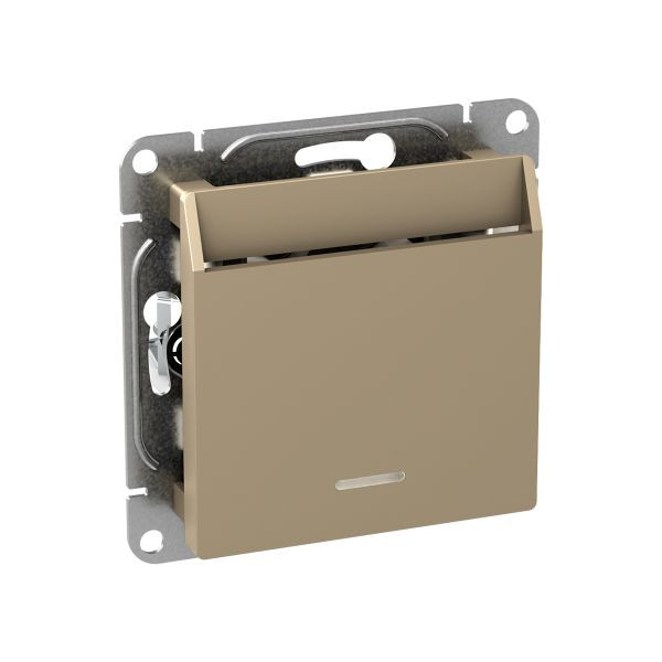 Механизм выключателя, карточный, с подсветкой, шампань Эпика EKF Механизм выключателя, карточный, с подсветкой, шампань Эпика EKF