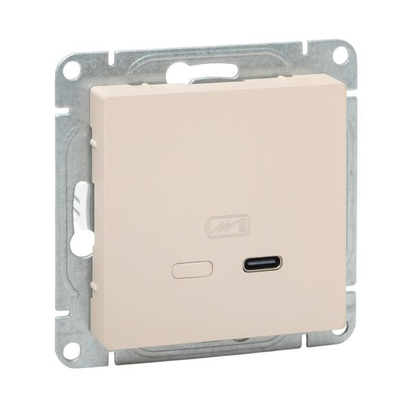 Механизм розетки USB-С, быстрая, кремовый Эпика EKF Механизм розетки USB-С, быстрая, кремовый Эпика EKF