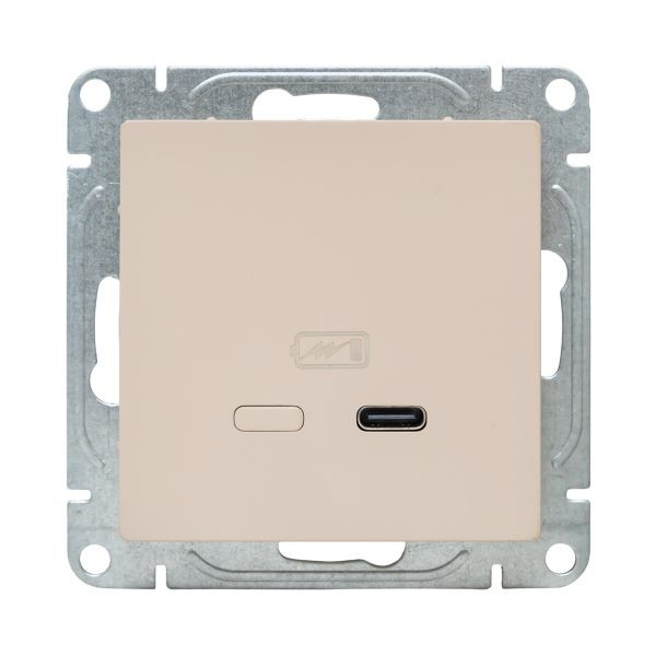 Механизм розетки USB-С, быстрая, кремовый Эпика EKF Механизм розетки USB-С, быстрая, кремовый Эпика EKF