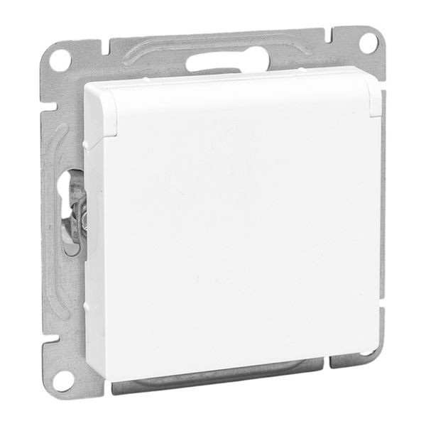 Механизм розетки, 16А, IP44, с заземлением, со шторками, c крышкой, белый Эпика EKF Механизм розетки, 16А, IP44, с заземлением, со шторками, c крышкой, белый Эпика EKF