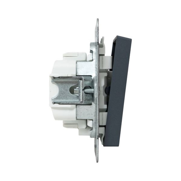 Механизм выключателя, одноклавишный, с подсветкой, графит Эпика EKF Механизм выключателя, одноклавишный, с подсветкой, графит Эпика EKF