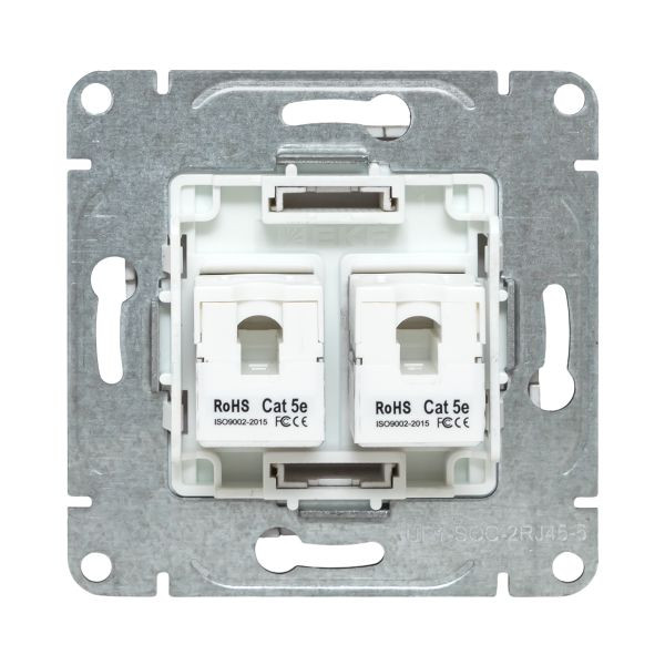 Механизм розетки RJ45 - 2шт, (cat5), шампань Эпика EKF Механизм розетки RJ45 - 2шт, (cat5), шампань Эпика EKF