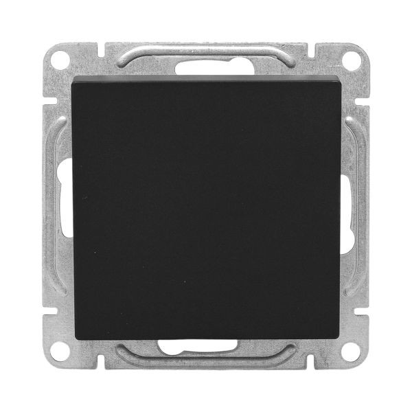 Механизм выключателя, одноклавишный, кнопочный, чёрный Эпика EKF Механизм выключателя, одноклавишный, кнопочный, чёрный Эпика EKF