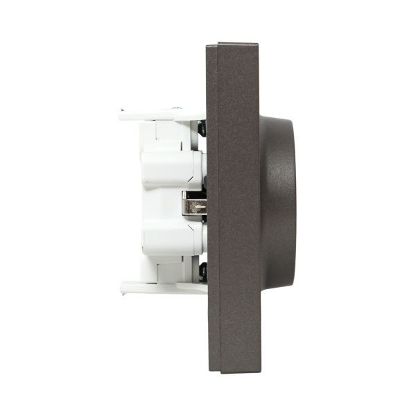 Механизм розетки двойной, 16А, с заземлением, без шторок, с рамкой, мокко Эпика EKF Механизм розетки двойной, 16А, с заземлением, без шторок, с рамкой, мокко Эпика EKF