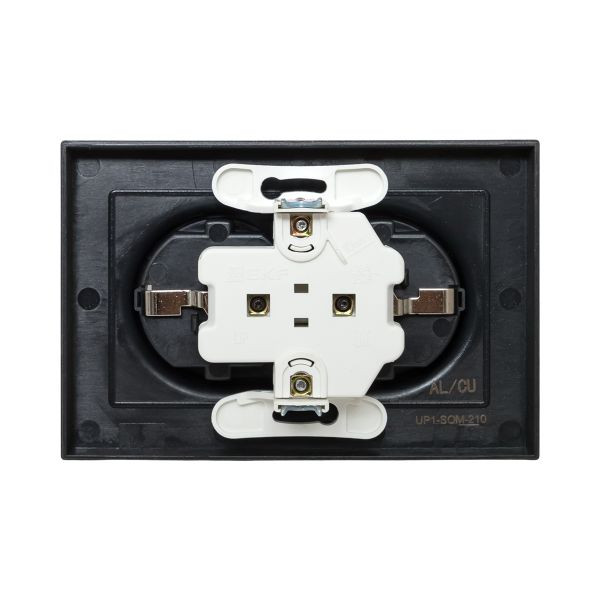 Механизм розетки двойной, 16А, с заземлением, без шторок, с рамкой, мокко Эпика EKF Механизм розетки двойной, 16А, с заземлением, без шторок, с рамкой, мокко Эпика EKF