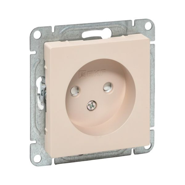 Механизм розетки, 16А, без заземления, со шторками, кремовый Эпика EKF Механизм розетки, 16А, без заземления, со шторками, кремовый Эпика EKF