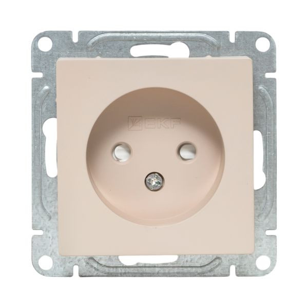 Механизм розетки, 16А, без заземления, со шторками, кремовый Эпика EKF Механизм розетки, 16А, без заземления, со шторками, кремовый Эпика EKF