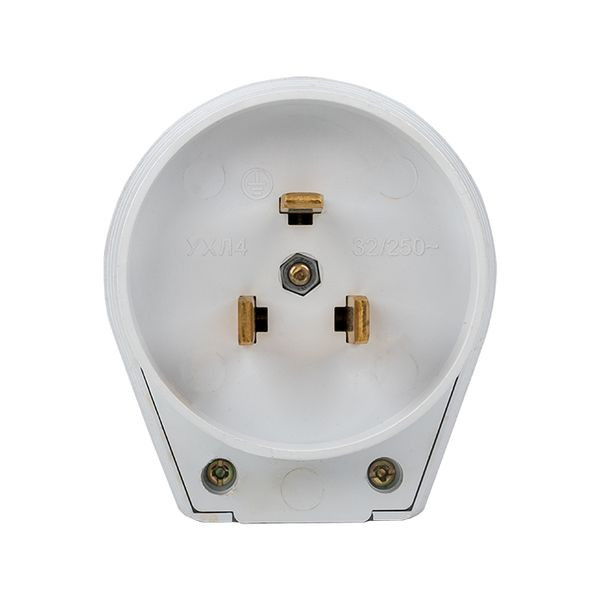 Вилка для разъема РШ-ВШ 32А 250В 2P+PE пластиковая бел, EKF Вилка для разъема РШ-ВШ 32А 250В 2P+PE пластиковая бел, EKF