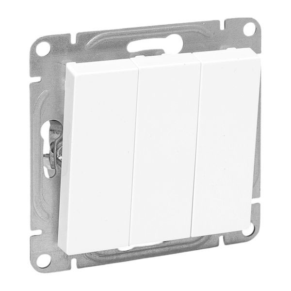 Механизм выключателя, трёхклавишный, белый Эпика EKF Механизм выключателя, трёхклавишный, белый Эпика EKF