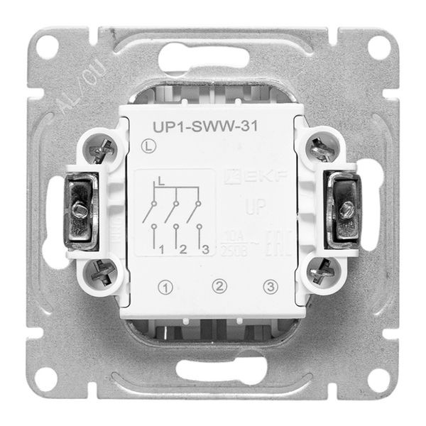 Механизм выключателя, трёхклавишный, белый Эпика EKF Механизм выключателя, трёхклавишный, белый Эпика EKF