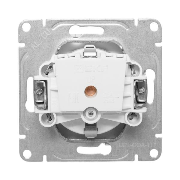 Механизм розетки, 16А, с заземлением, со шторками, алюминий Эпика EKF Механизм розетки, 16А, с заземлением, со шторками, алюминий Эпика EKF