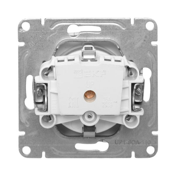 Механизм розетки, 16А, с заземлением, без шторок, алюминий Эпика EKF Механизм розетки, 16А, с заземлением, без шторок, алюминий Эпика EKF