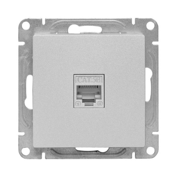 Механизм розетки RJ45 (cat5), алюминий Эпика EKF Механизм розетки RJ45 (cat5), алюминий Эпика EKF