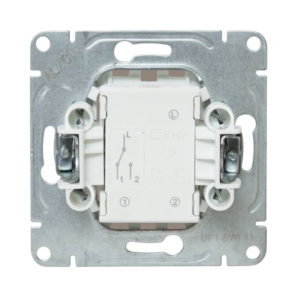 Механизм выключателя, одноклавишный, проходной, кремовый Эпика EKF Механизм выключателя, одноклавишный, проходной, кремовый Эпика EKF