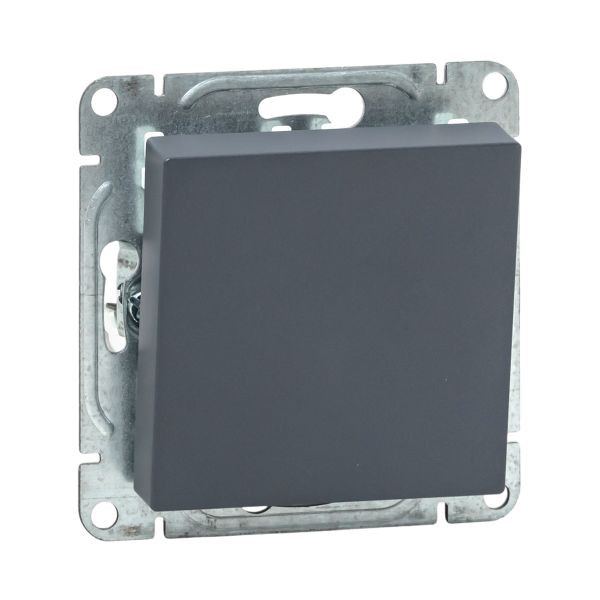Механизм выключателя, одноклавишный, кнопочный, графит Эпика EKF Механизм выключателя, одноклавишный, кнопочный, графит Эпика EKF