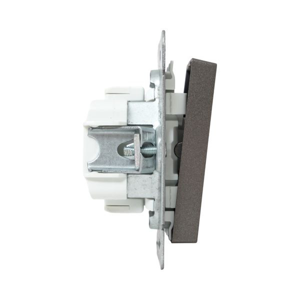 Механизм выключателя, двухклавишный, кнопочный, мокко Эпика EKF Механизм выключателя, двухклавишный, кнопочный, мокко Эпика EKF