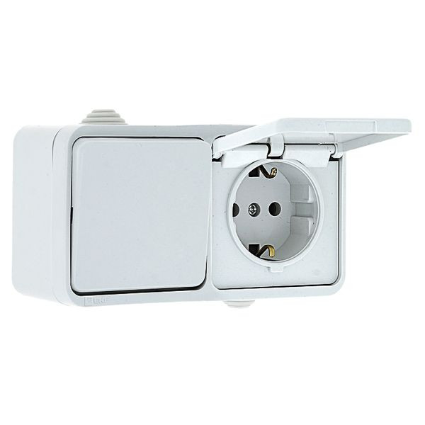 Блок розетка-розетка 16А с/з с крышкой IP44 белая Прага EKF PROxima Блок розетка-розетка 16А с/з с крышкой IP44 белая Прага EKF PROxima