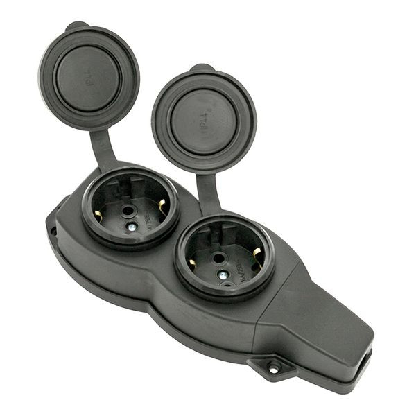 Роз, (колодка) двухмест, с защит, крышками каучуковая 230В 2P+PE 16A IP44 EKF Марс Роз, (колодка) двухмест, с защит, крышками каучуковая 230В 2P+PE 16A IP44 EKF Марс