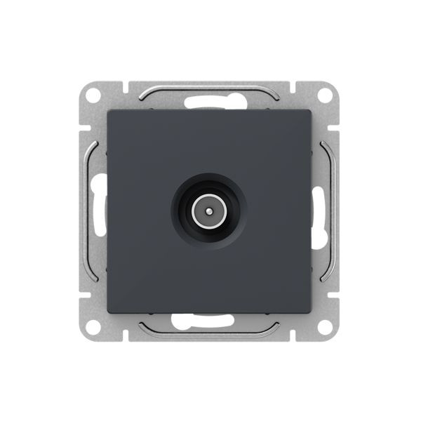 Механизм розетки TV, проходная, графит Эпика EKF Механизм розетки TV, проходная, графит Эпика EKF