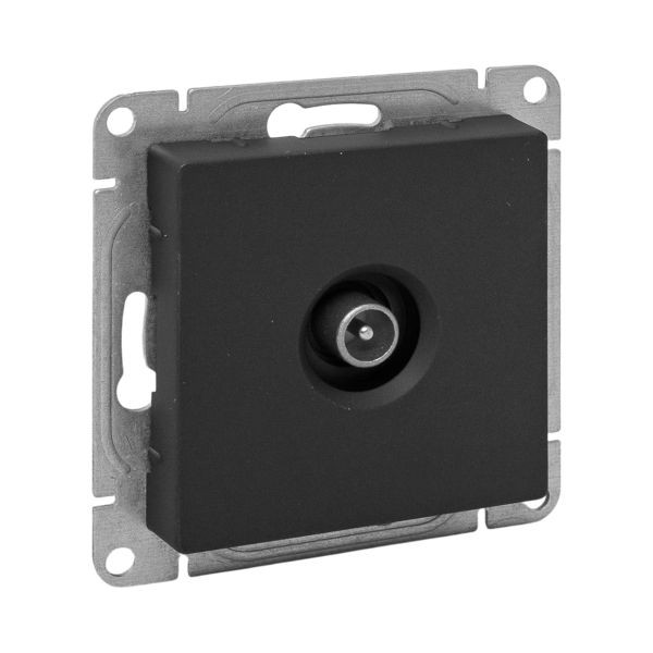 Механизм розетки TV, проходная, чёрный Эпика EKF Механизм розетки TV, проходная, чёрный Эпика EKF