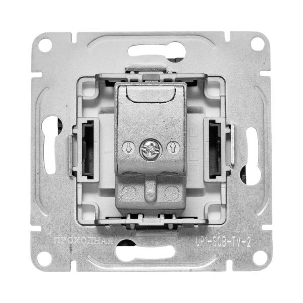 Механизм розетки TV, проходная, чёрный Эпика EKF Механизм розетки TV, проходная, чёрный Эпика EKF