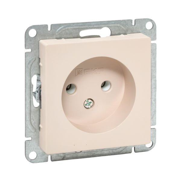 Механизм розетки, 16А, без заземления, без шторок, кремовый Эпика EKF Механизм розетки, 16А, без заземления, без шторок, кремовый Эпика EKF