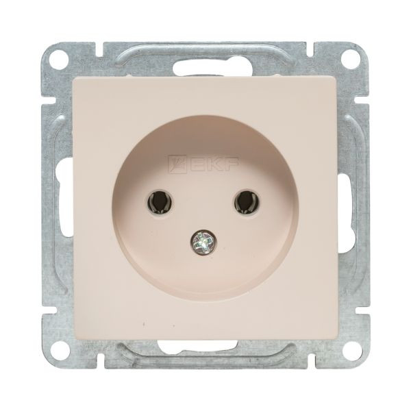 Механизм розетки, 16А, без заземления, без шторок, кремовый Эпика EKF Механизм розетки, 16А, без заземления, без шторок, кремовый Эпика EKF