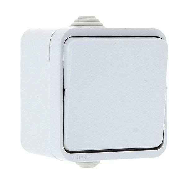 Прага Выключатель 1-клавишный 10А IP44 белый EKF Прага Выключатель 1-клавишный 10А IP44 белый EKF