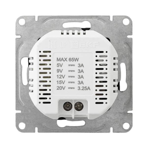 Механизм розетки USB-С, быстрая, чёрная Эпика EKF Механизм розетки USB-С, быстрая, чёрная Эпика EKF