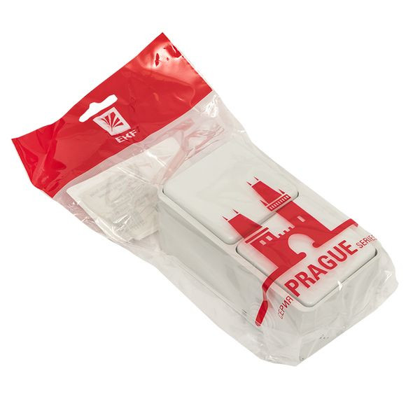 Блок розетка-розетка 16А с/з с крышкой IP44 белая Прага EKF PROxima Блок розетка-розетка 16А с/з с крышкой IP44 белая Прага EKF PROxima