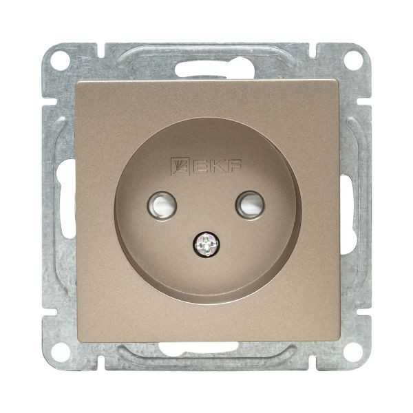Механизм розетки, 16А, без заземления, со шторками, шампань Эпика EKF Механизм розетки, 16А, без заземления, со шторками, шампань Эпика EKF