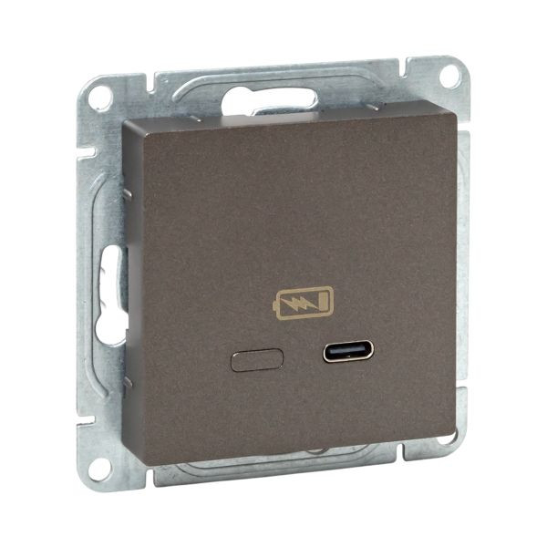 Механизм розетки USB-С, быстрая, мокко Эпика EKF Механизм розетки USB-С, быстрая, мокко Эпика EKF