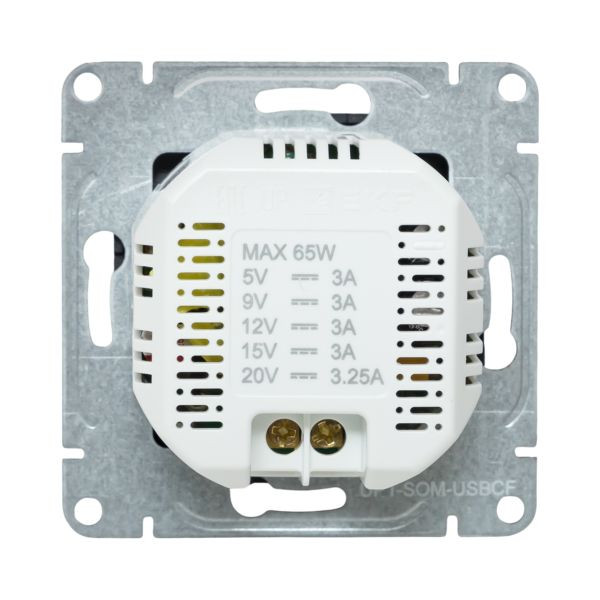 Механизм розетки USB-С, быстрая, мокко Эпика EKF Механизм розетки USB-С, быстрая, мокко Эпика EKF