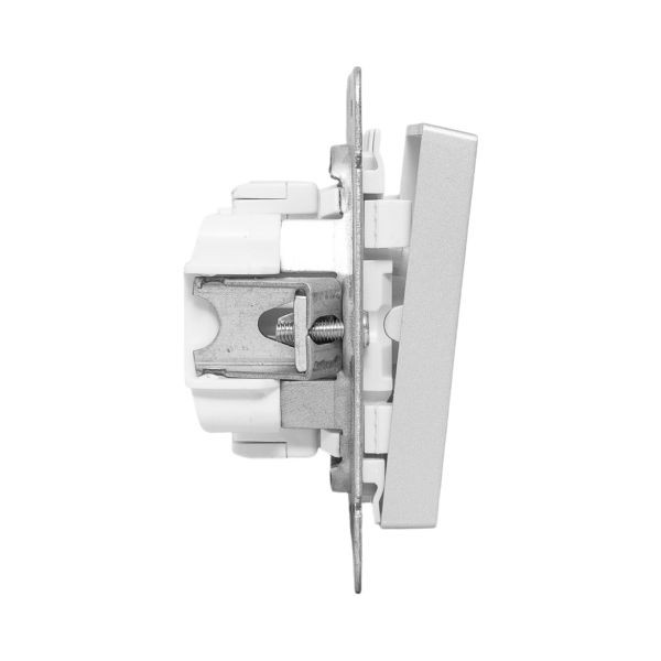 Механизм выключателя, одноклавишный, перекрёстный, алюминий Эпика EKF Механизм выключателя, одноклавишный, перекрёстный, алюминий Эпика EKF