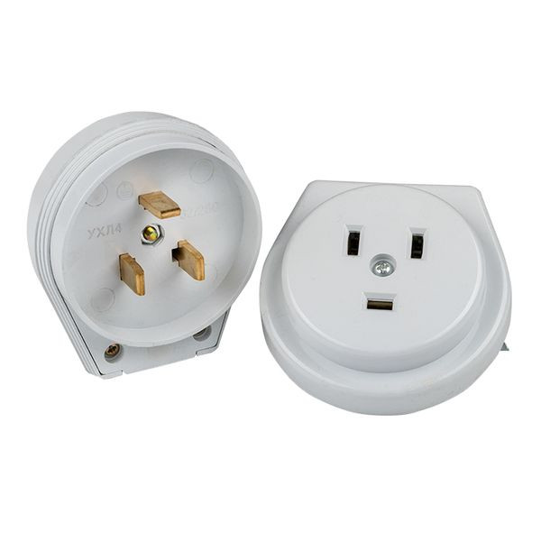 Разъем РШ-ВШ 32А 250В 2P+PE (СУ) пластиковый бел, EKF PROxima Разъем РШ-ВШ 32А 250В 2P+PE (СУ) пластиковый бел, EKF PROxima