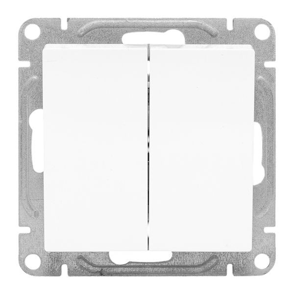 Механизм выключателя, двухклавишный, проходной, белый Эпика EKF Механизм выключателя, двухклавишный, проходной, белый Эпика EKF