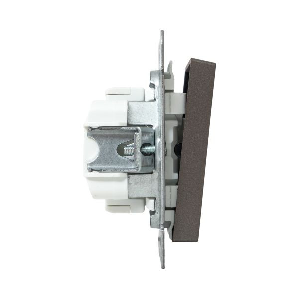 Механизм выключателя, одноклавишный, перекрёстный, мокко Эпика EKF Механизм выключателя, одноклавишный, перекрёстный, мокко Эпика EKF