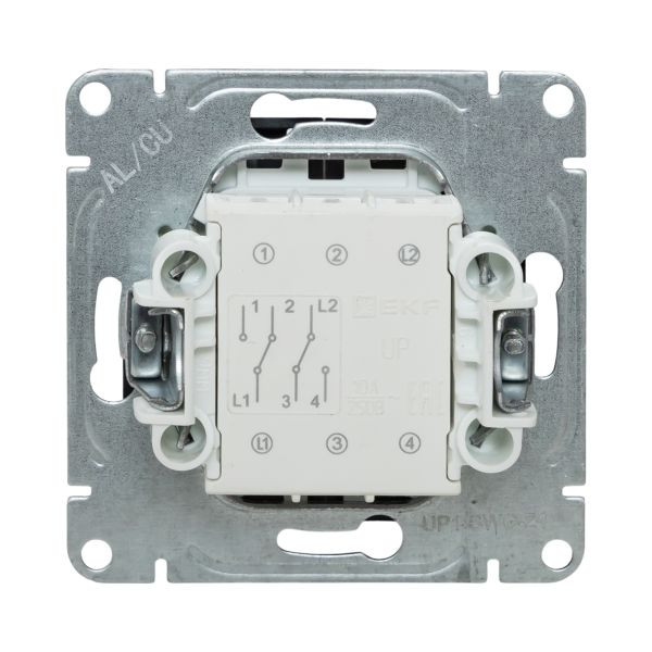 Механизм выключателя, двухклавишный, проходной, графит Эпика EKF Механизм выключателя, двухклавишный, проходной, графит Эпика EKF