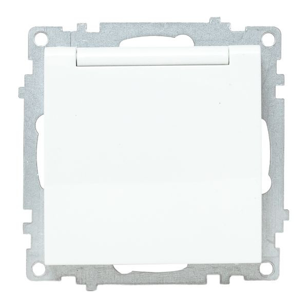 Валенсия Механизм розетки 1-местной с/з 16А белая с крышкой и защ, штор, IP44 EKF PROxima Валенсия Механизм розетки 1-местной с/з 16А белая с крышкой и защ, штор, IP44 EKF PROxima