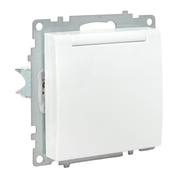 Валенсия Механизм розетки 1-местной с/з 16А белая с крышкой и защ, штор, IP44 EKF PROxima Валенсия Механизм розетки 1-местной с/з 16А белая с крышкой и защ, штор, IP44 EKF PROxima