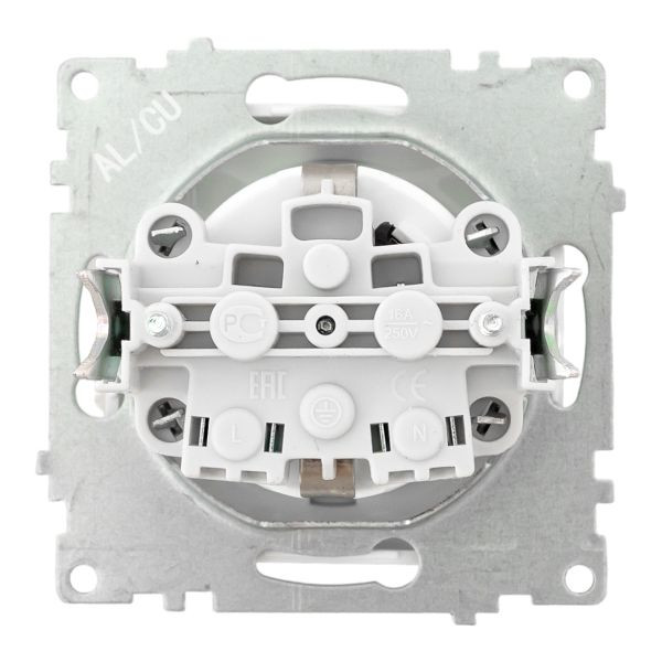 Валенсия Механизм розетки 1-местной с/з 16А белая с крышкой и защ, штор, IP44 EKF PROxima Валенсия Механизм розетки 1-местной с/з 16А белая с крышкой и защ, штор, IP44 EKF PROxima