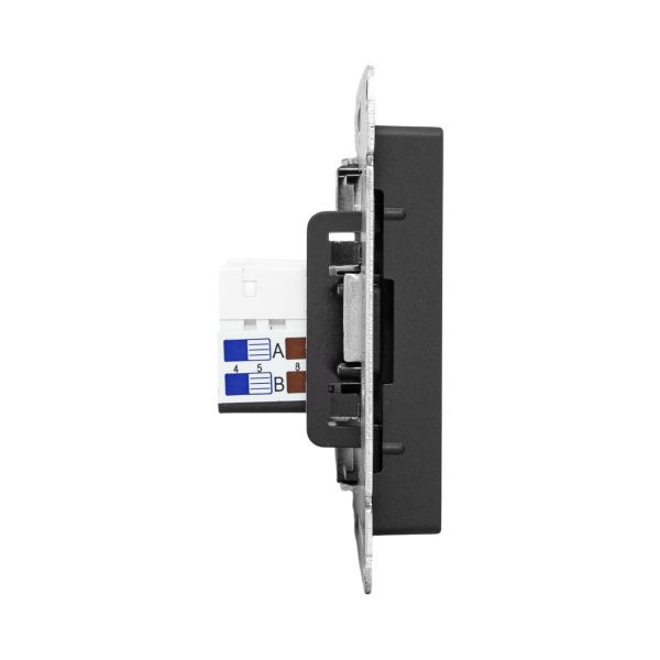 Механизм розетки RJ45 - 2шт, (cat5), чёрный Эпика EKF Механизм розетки RJ45 - 2шт, (cat5), чёрный Эпика EKF