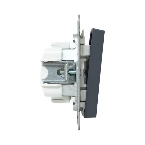 Механизм выключателя, двухклавишный, графит Эпика EKF Механизм выключателя, двухклавишный, графит Эпика EKF