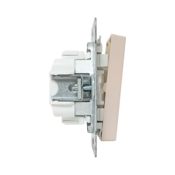 Механизм выключателя, двухклавишный, проходной, кремовый Эпика EKF Механизм выключателя, двухклавишный, проходной, кремовый Эпика EKF