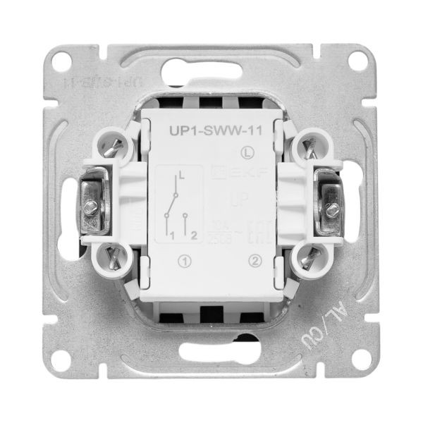 Механизм выключателя, одноклавишный, проходной, чёрный Эпика EKF Механизм выключателя, одноклавишный, проходной, чёрный Эпика EKF