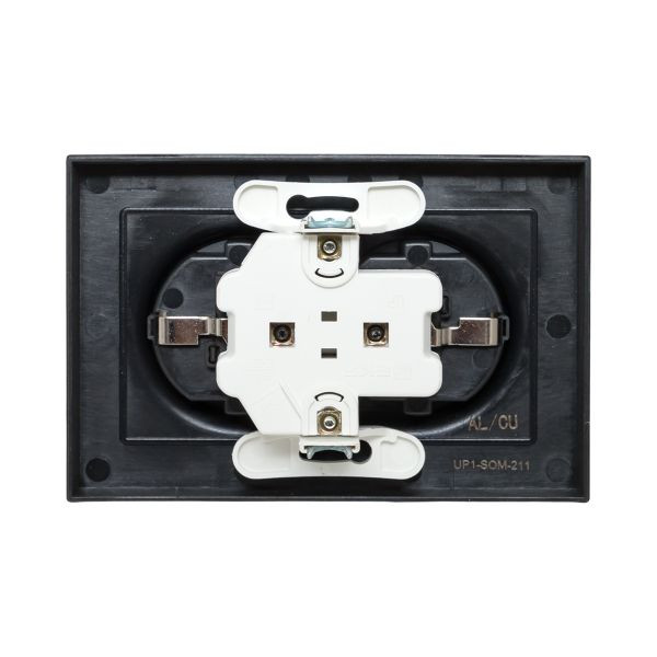 Механизм розетки двойной, 16А, с заземлением, со шторками, с рамкой, мокко Эпика EKF Механизм розетки двойной, 16А, с заземлением, со шторками, с рамкой, мокко Эпика EKF