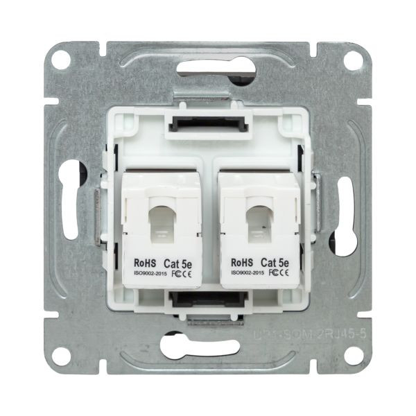 Механизм розетки RJ45 - 2шт, (cat5), мокко Эпика EKF Механизм розетки RJ45 - 2шт, (cat5), мокко Эпика EKF