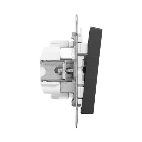 Механизм выключателя, одноклавишный, перекрёстный, чёрный Эпика EKF Механизм выключателя, одноклавишный, перекрёстный, чёрный Эпика EKF