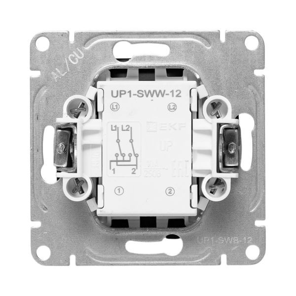 Механизм выключателя, одноклавишный, перекрёстный, чёрный Эпика EKF Механизм выключателя, одноклавишный, перекрёстный, чёрный Эпика EKF