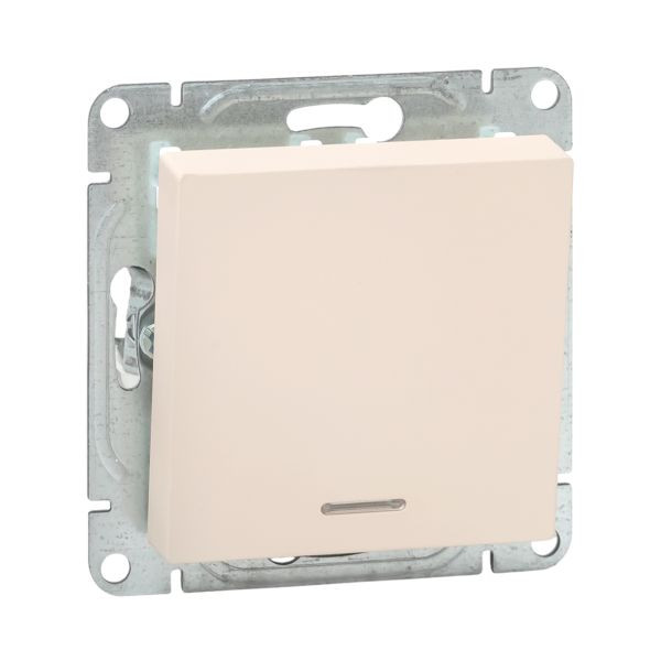 Механизм выключателя, одноклавишный, с подсветкой, кремовый Эпика EKF Механизм выключателя, одноклавишный, с подсветкой, кремовый Эпика EKF